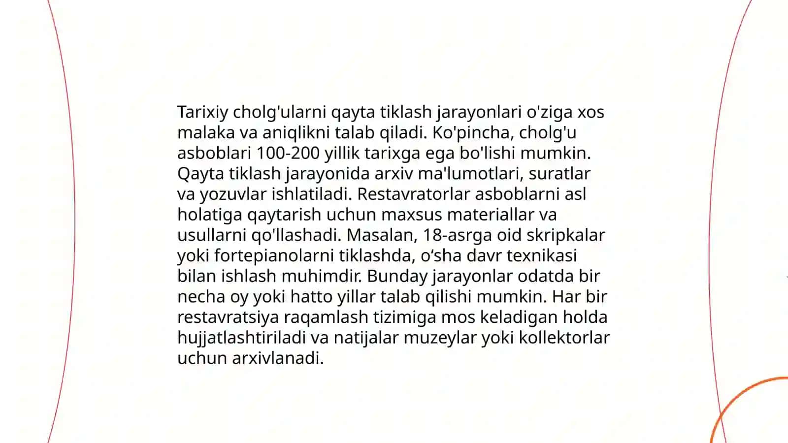 Cholg'ularning rekonstruksiya qilinishi haqida va ansambl turlari haqida 4