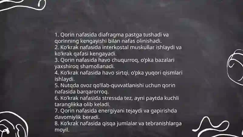 Nutq texnikasi: nafas olish va ovoz 4