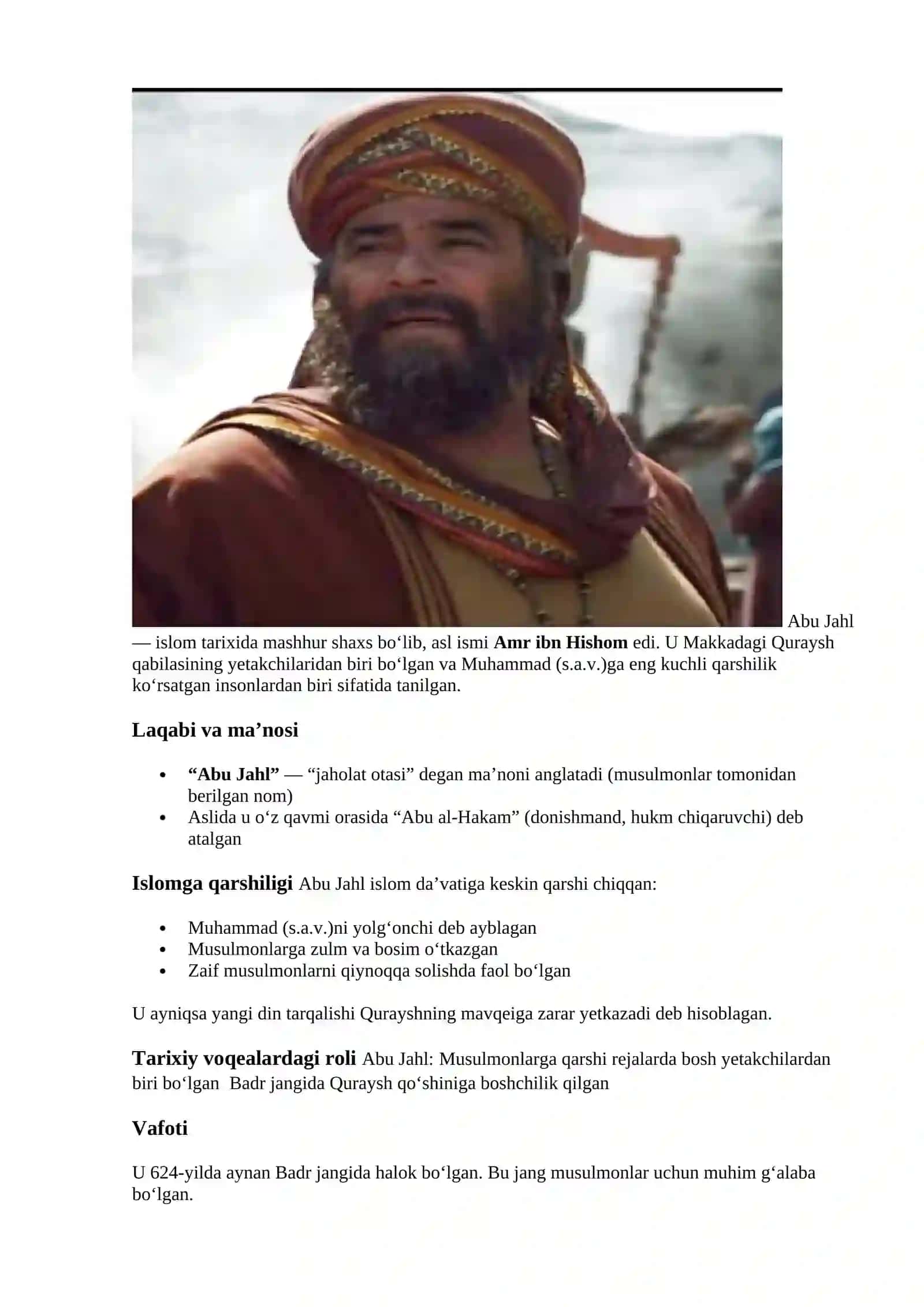 Muhammad (s.a.v) hayotlari haqida 4
