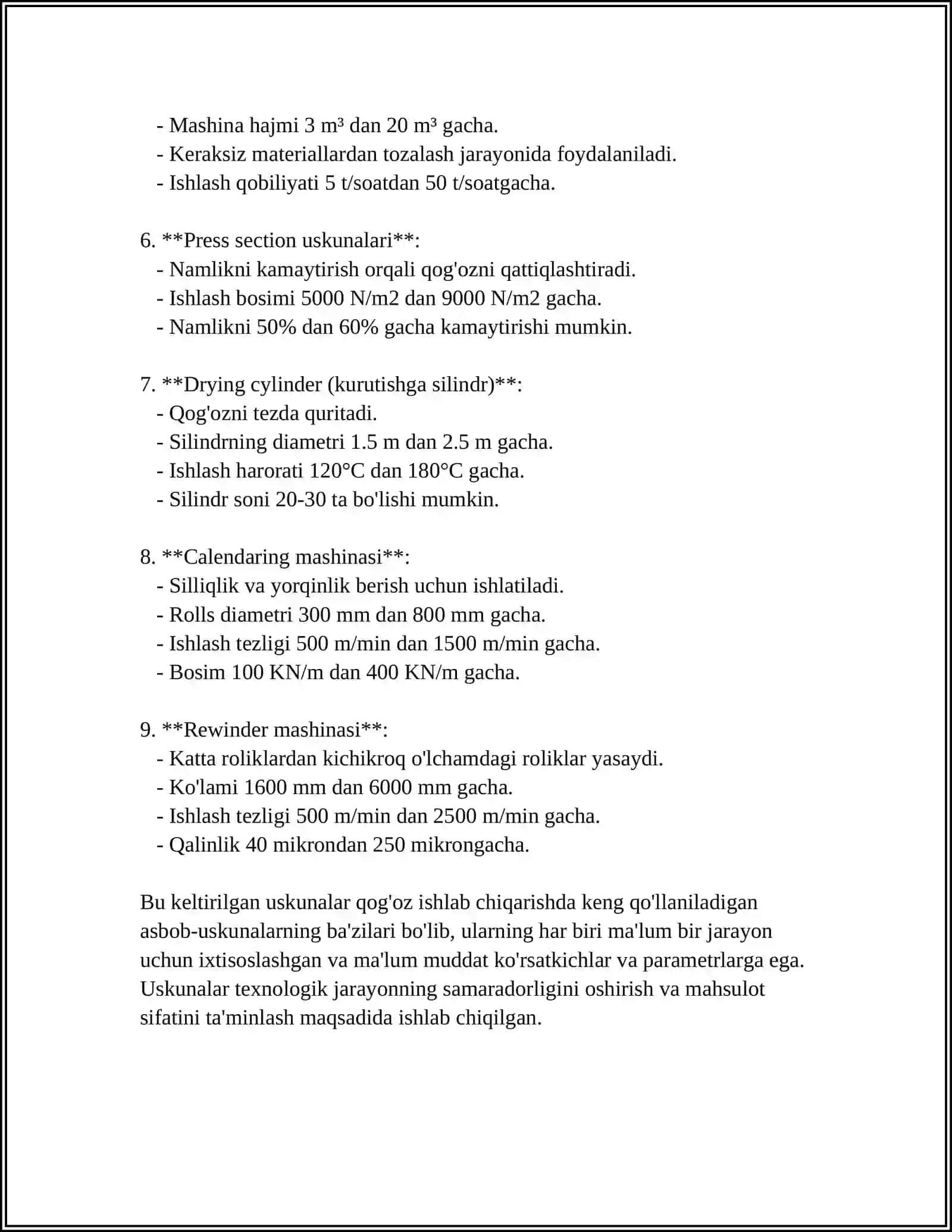 Fourdrinier mashinasi 4