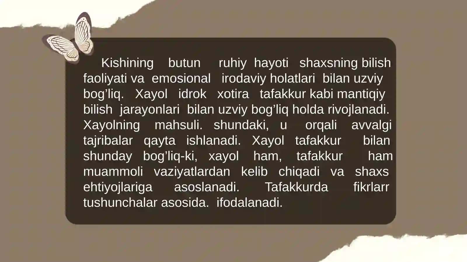 #Xayol haqida tushuncha. Xayol jarayonlari 4