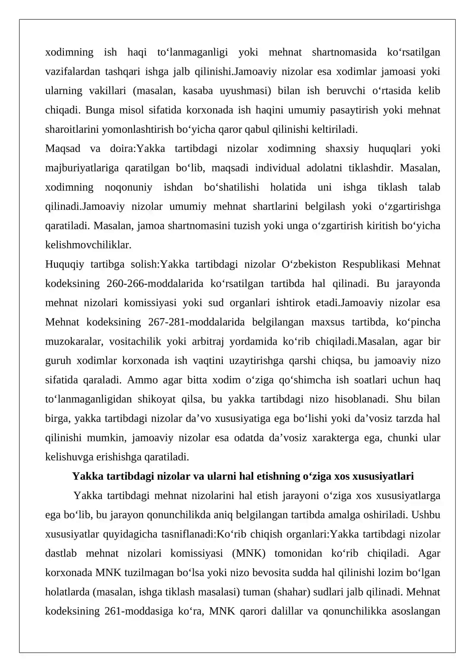 Yakka tartibdagi mehnat nizolari 4