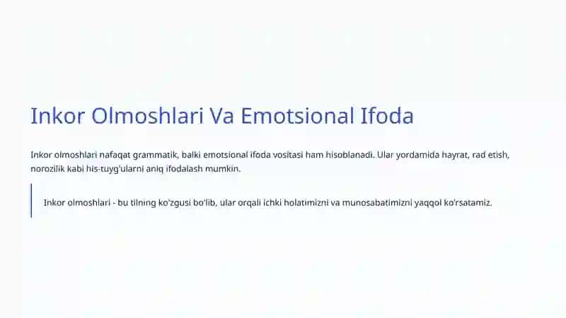 Inkor Olmoshlari 4