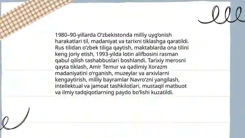 O'zbekistonda 80 90 yillarda ijtimoiy siyosiy harakatlar 4