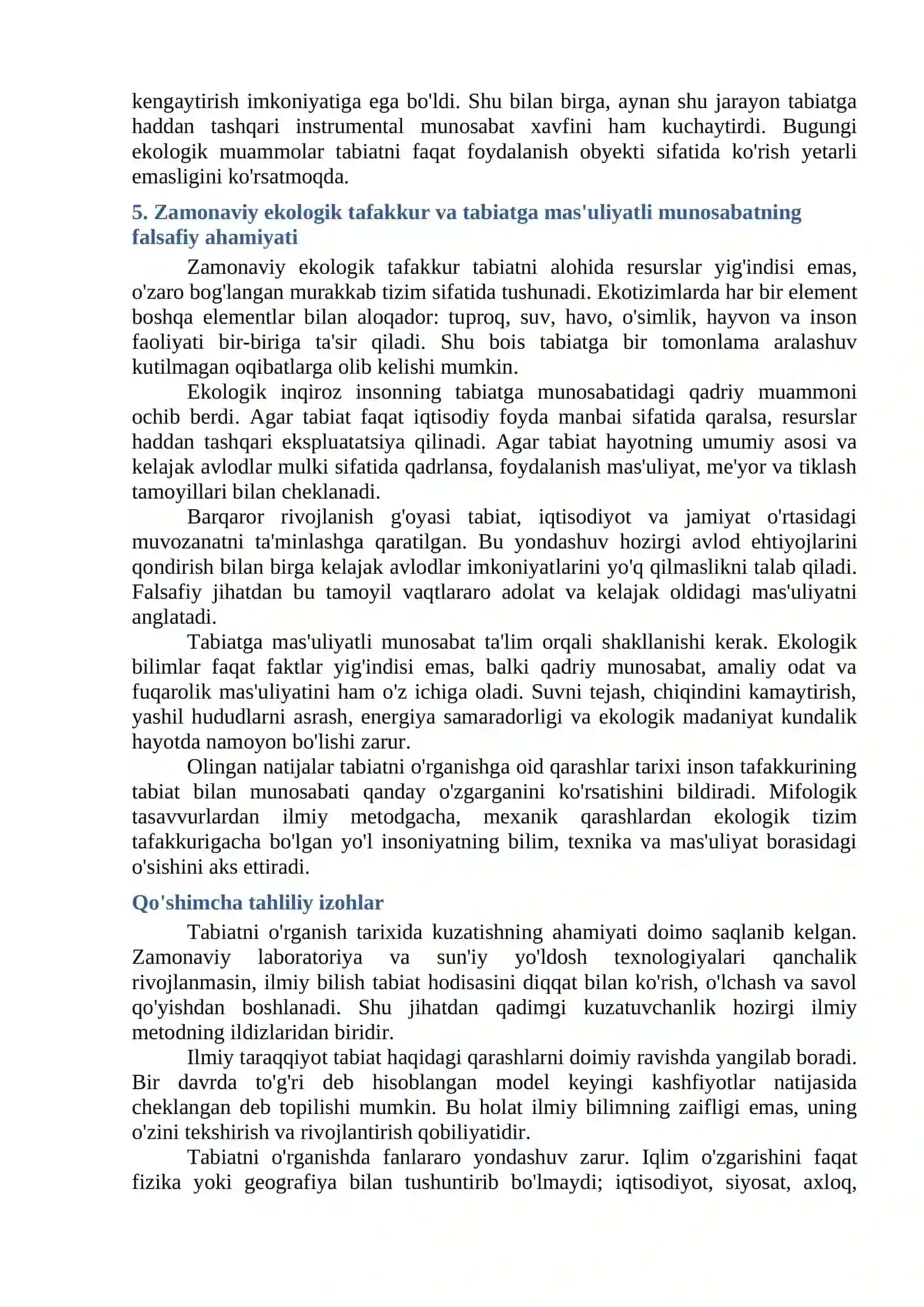TABIATNI O'RGANISHGA OID QARASHLAR TARIXI 4
