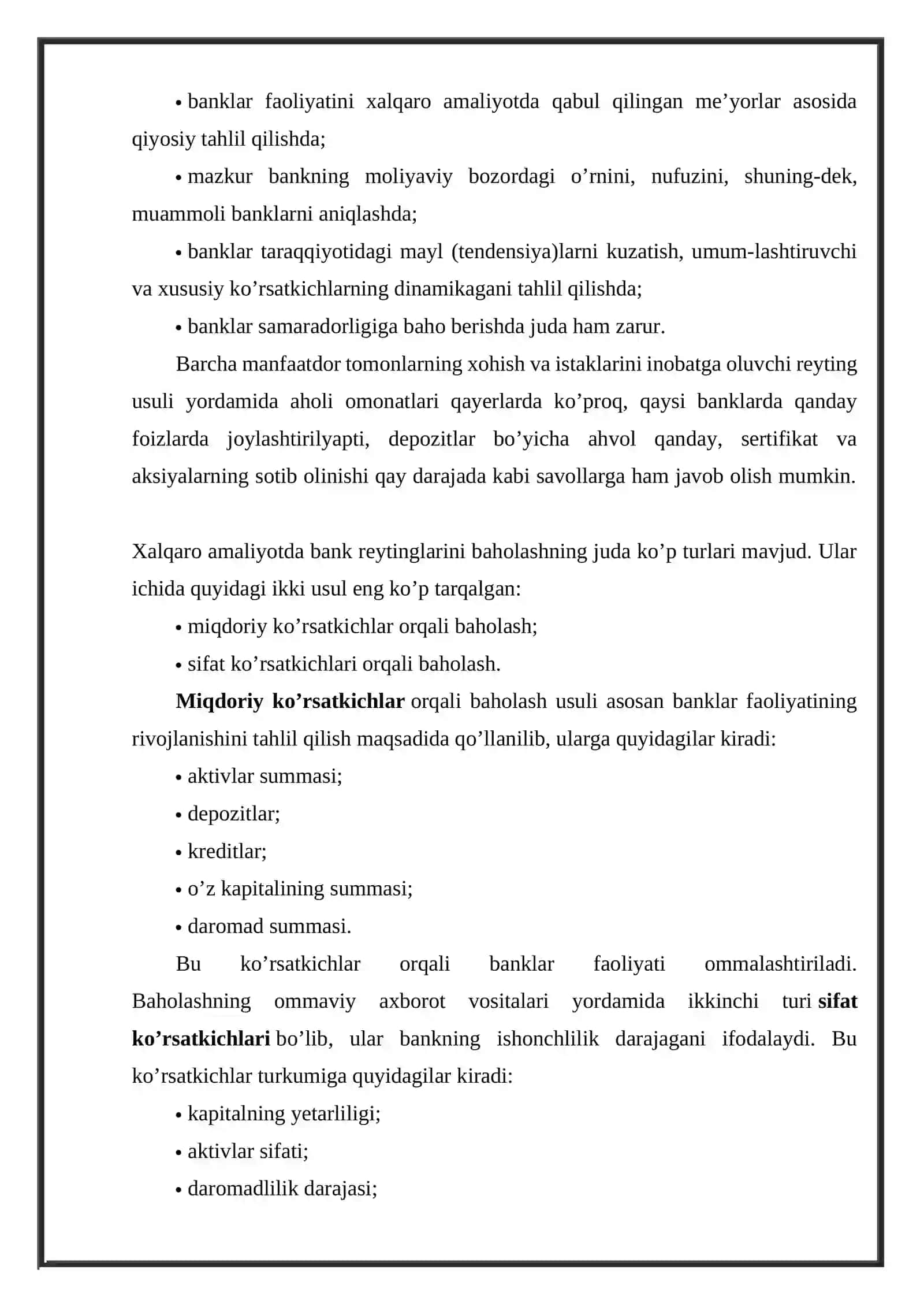BANKLARNI KREDITLASH REYTINGINI ANIQLASH 4
