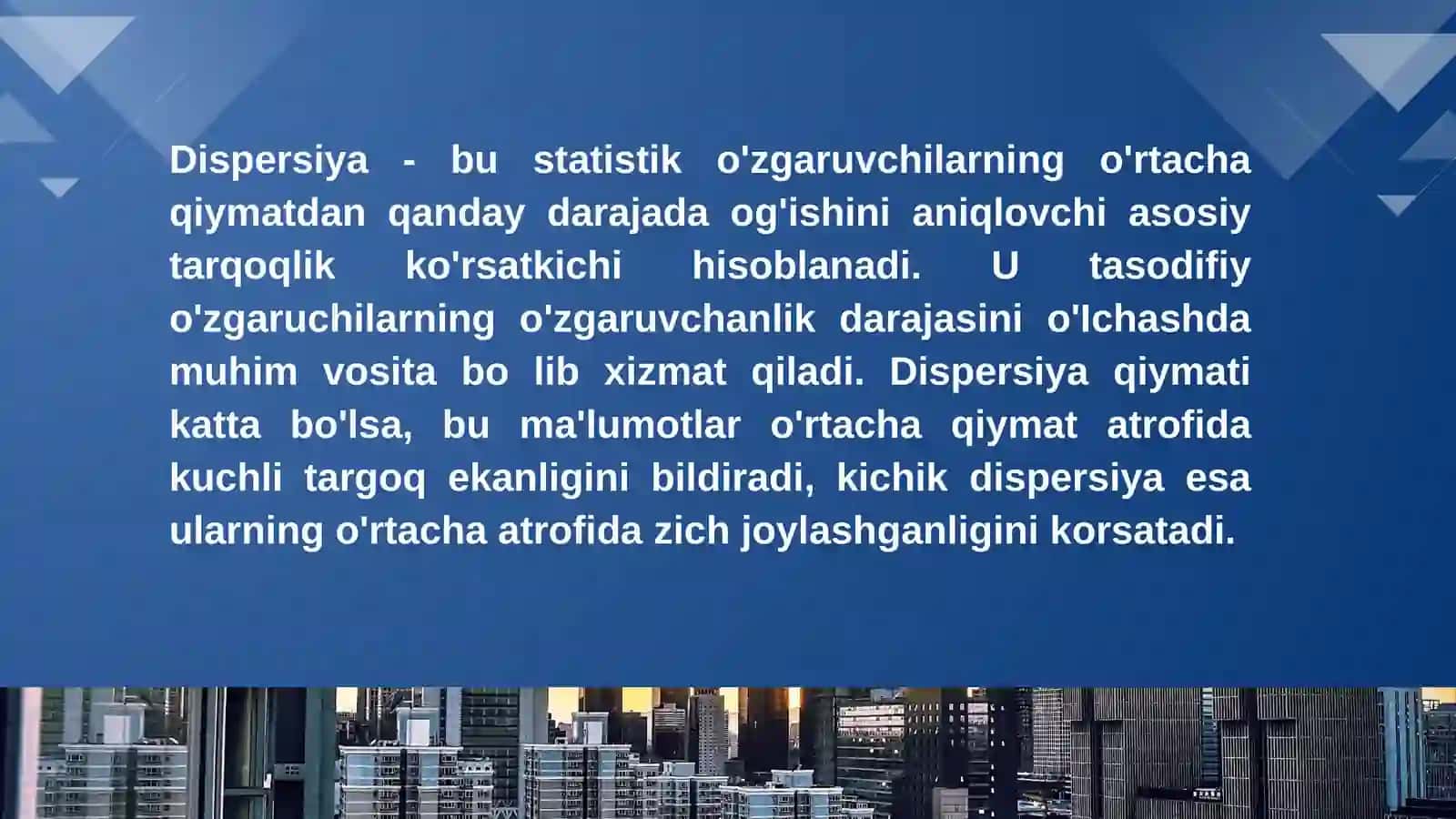 Dispersiyani oshiruvchi omil 4