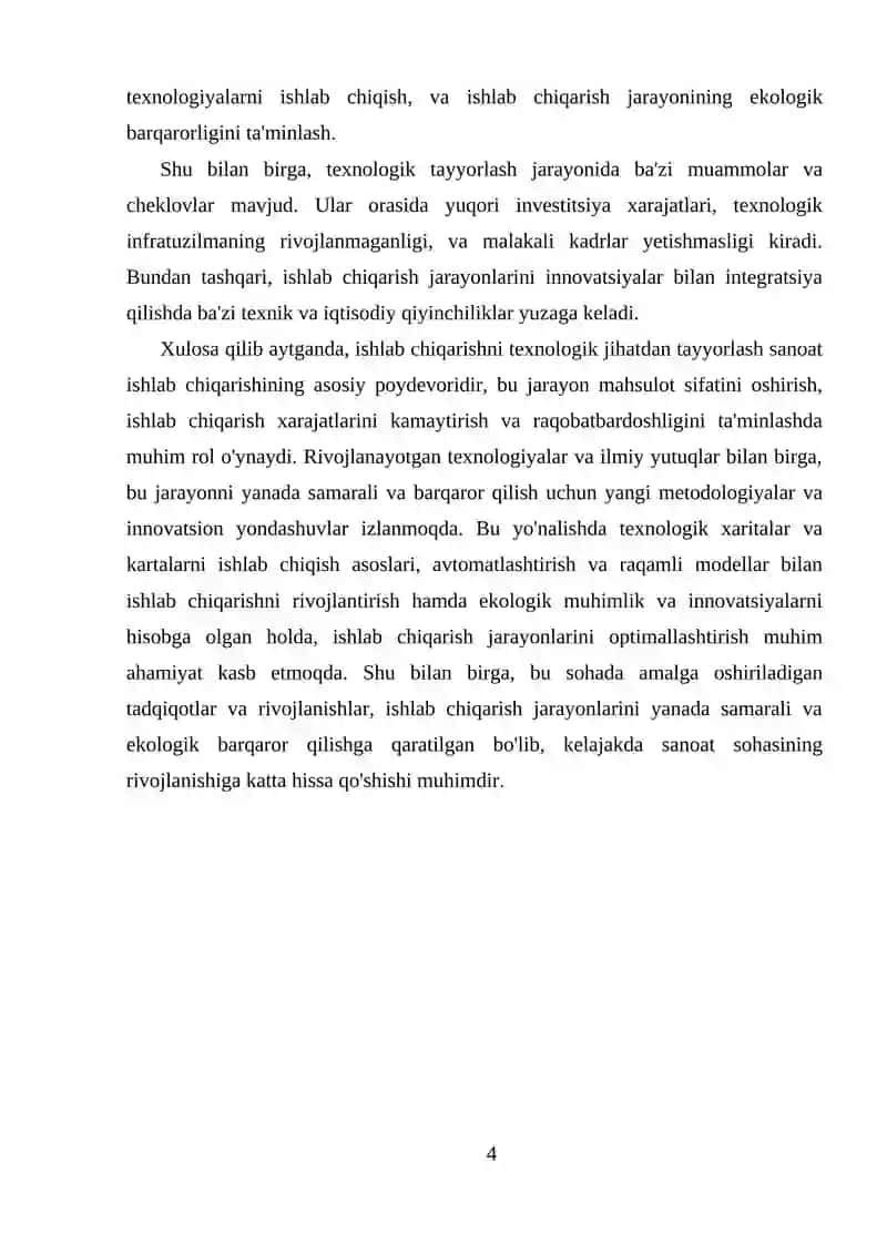 ISHLAB CHIQARISHNI TEXNOLOGIK JIHATDAN TAYYORLASH 4