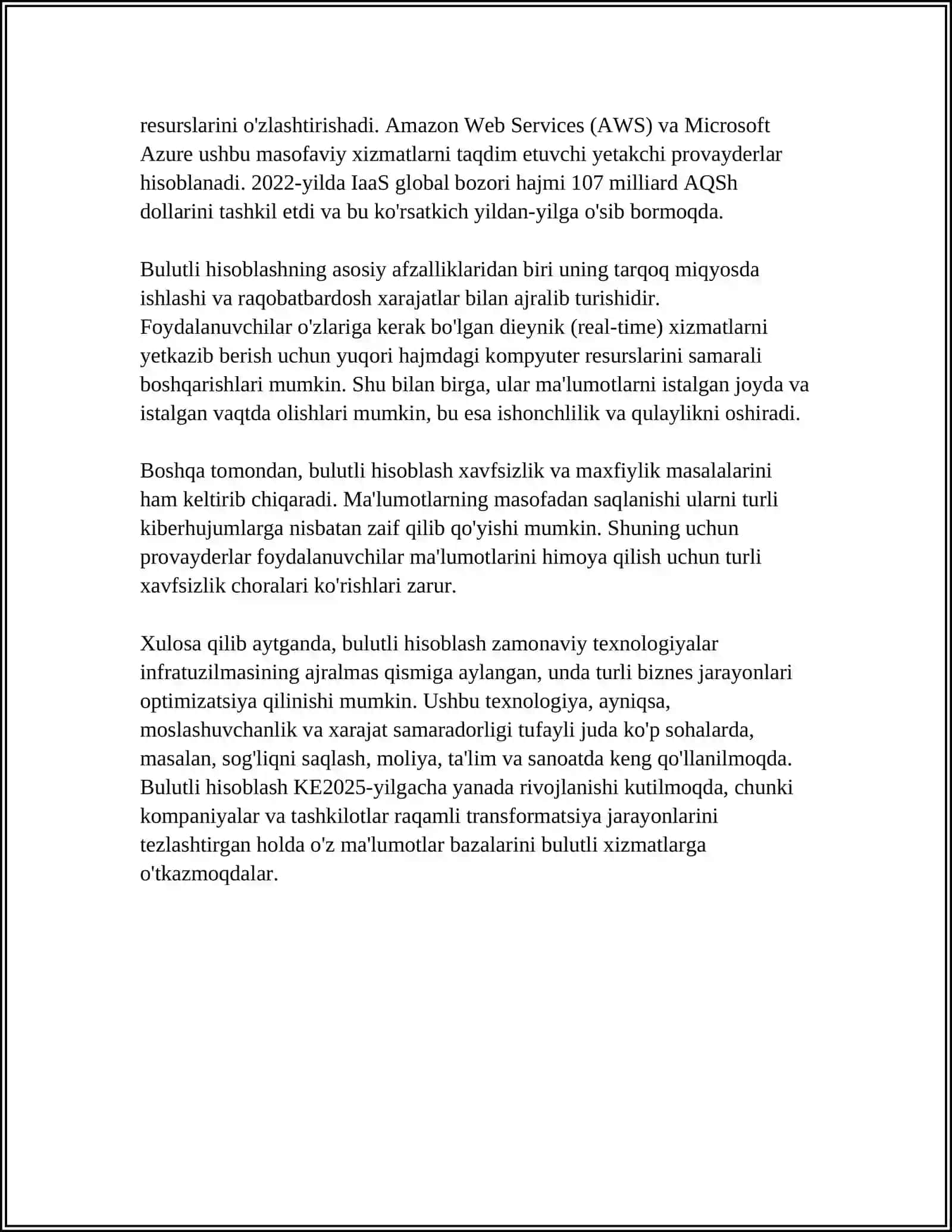 BULUTLI TEXNOLOGIYALAR 4