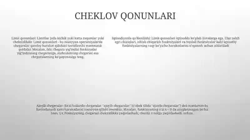 Ajoyib Limitlar Haqida 4