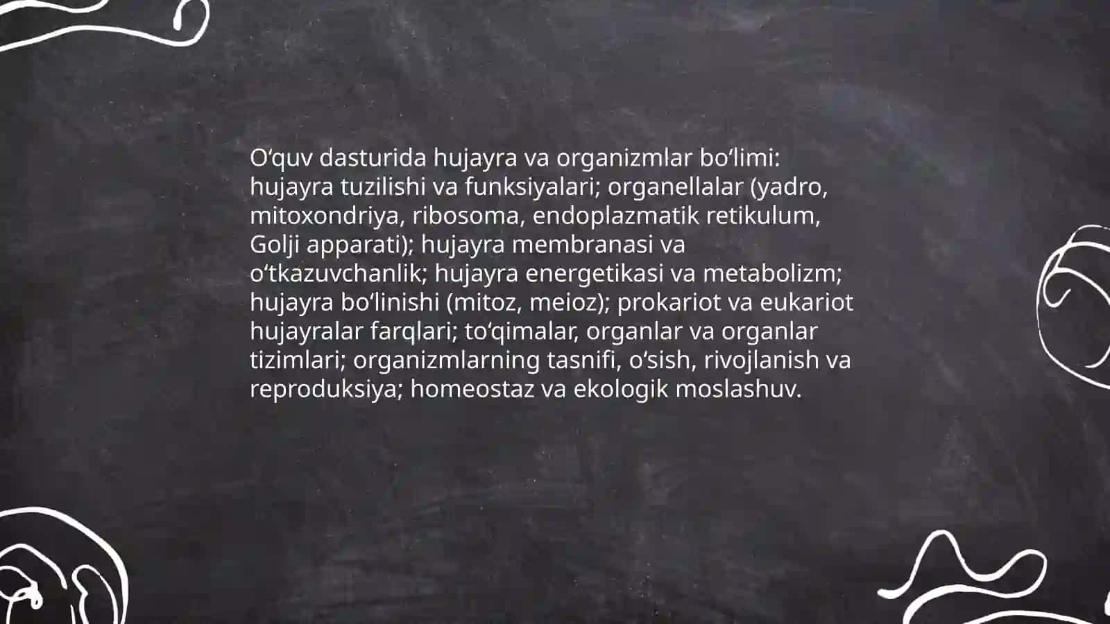 Biologik ta’limning mazmuni 4