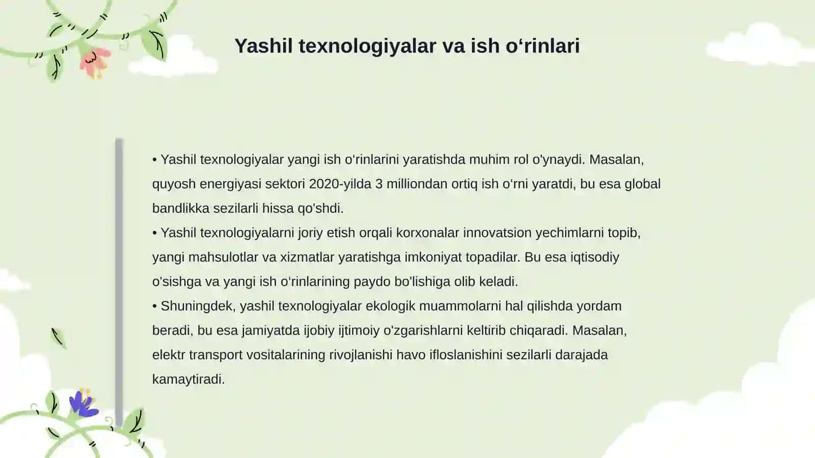 "Yashil" ish o‘rinlarini yaratish yo‘llari 4