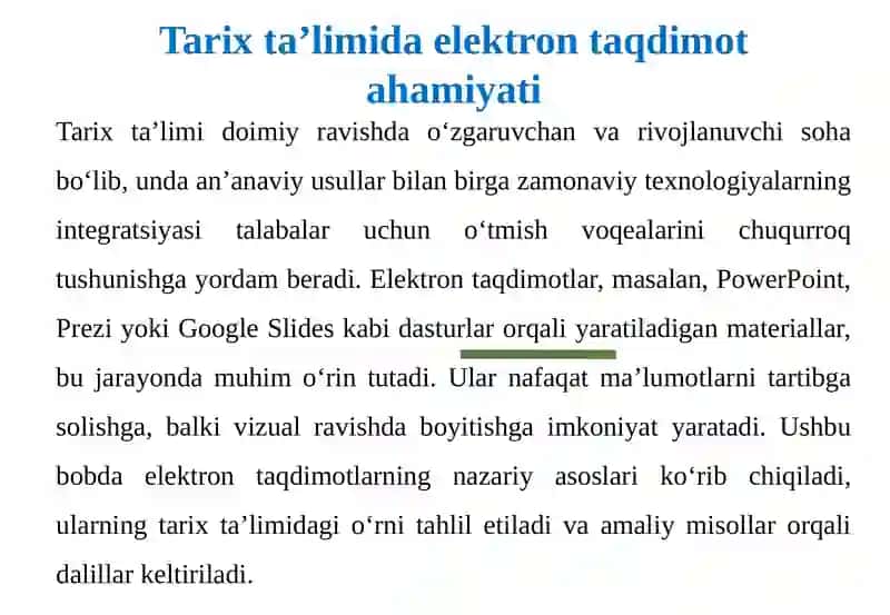 Tarixta’liminga Elektron Taqdimot Ahamiyati 4
