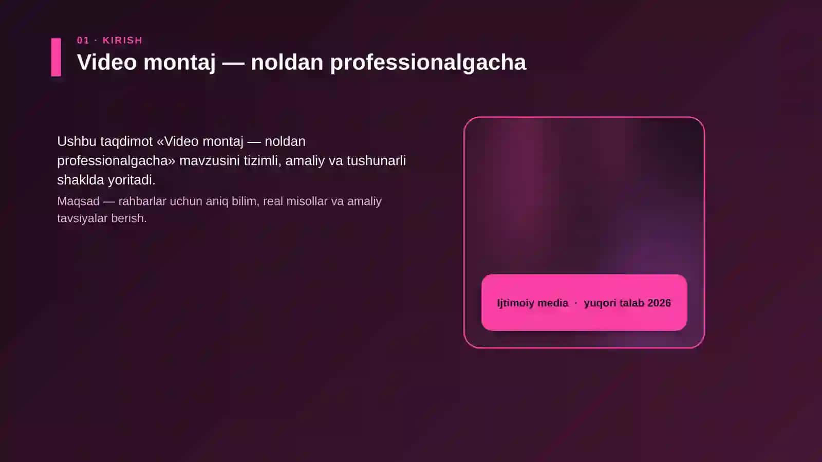 Video montaj — noldan professionalgacha 4
