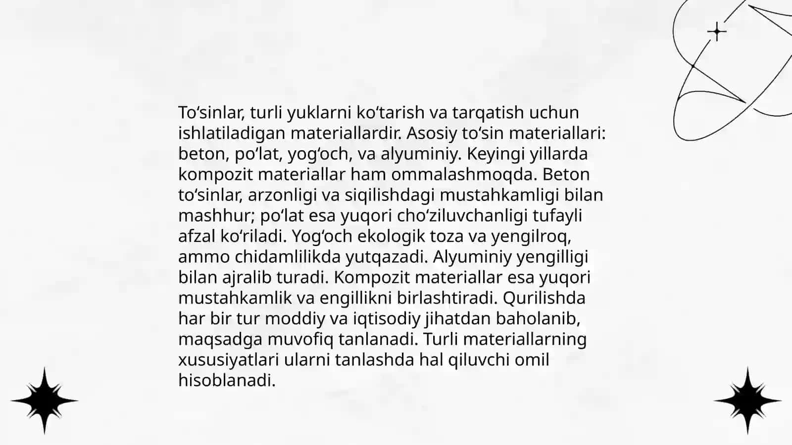 To‘sinlar va to‘sinli konstruksiyalar 4