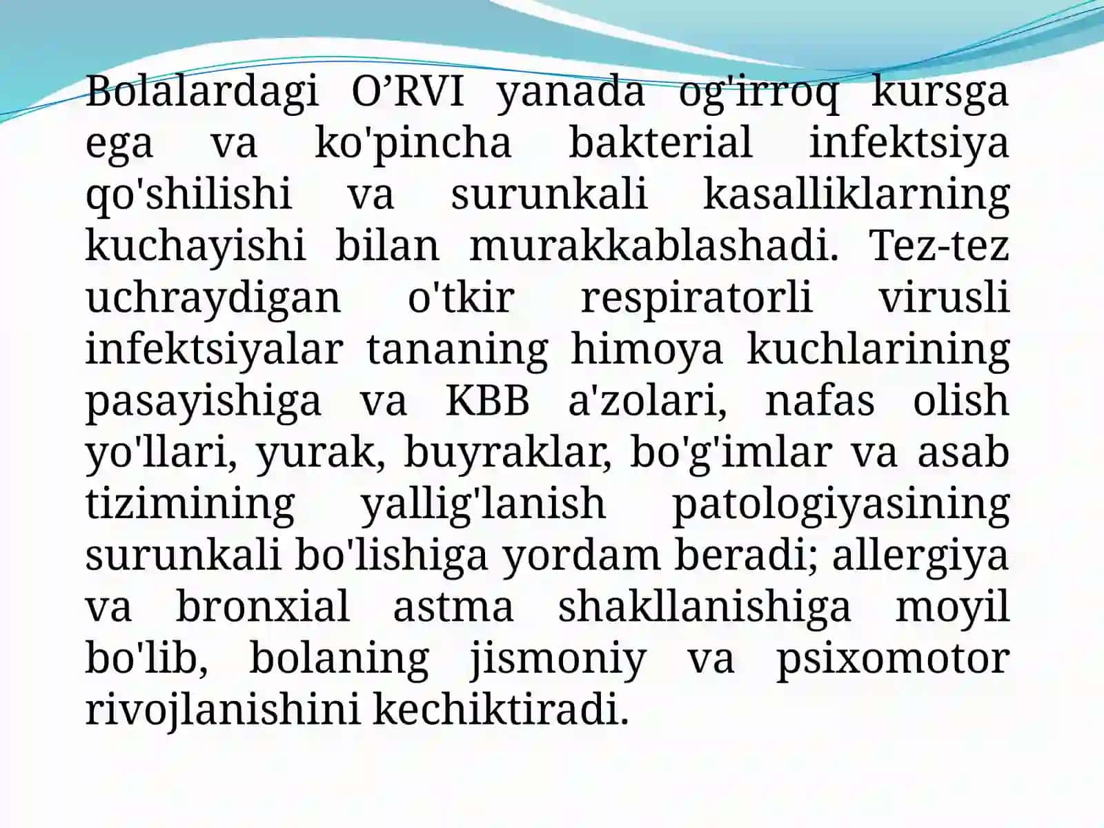 BOLALARDA O'TKIR RESPIRATOR INFEKSIYAKAR 4