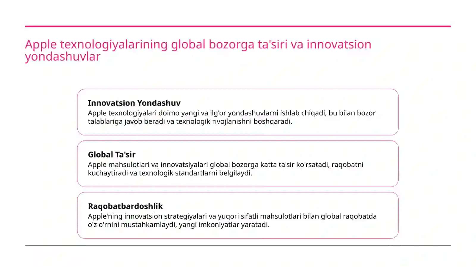 Apple kompaniyasining jahondagi o’rni 4