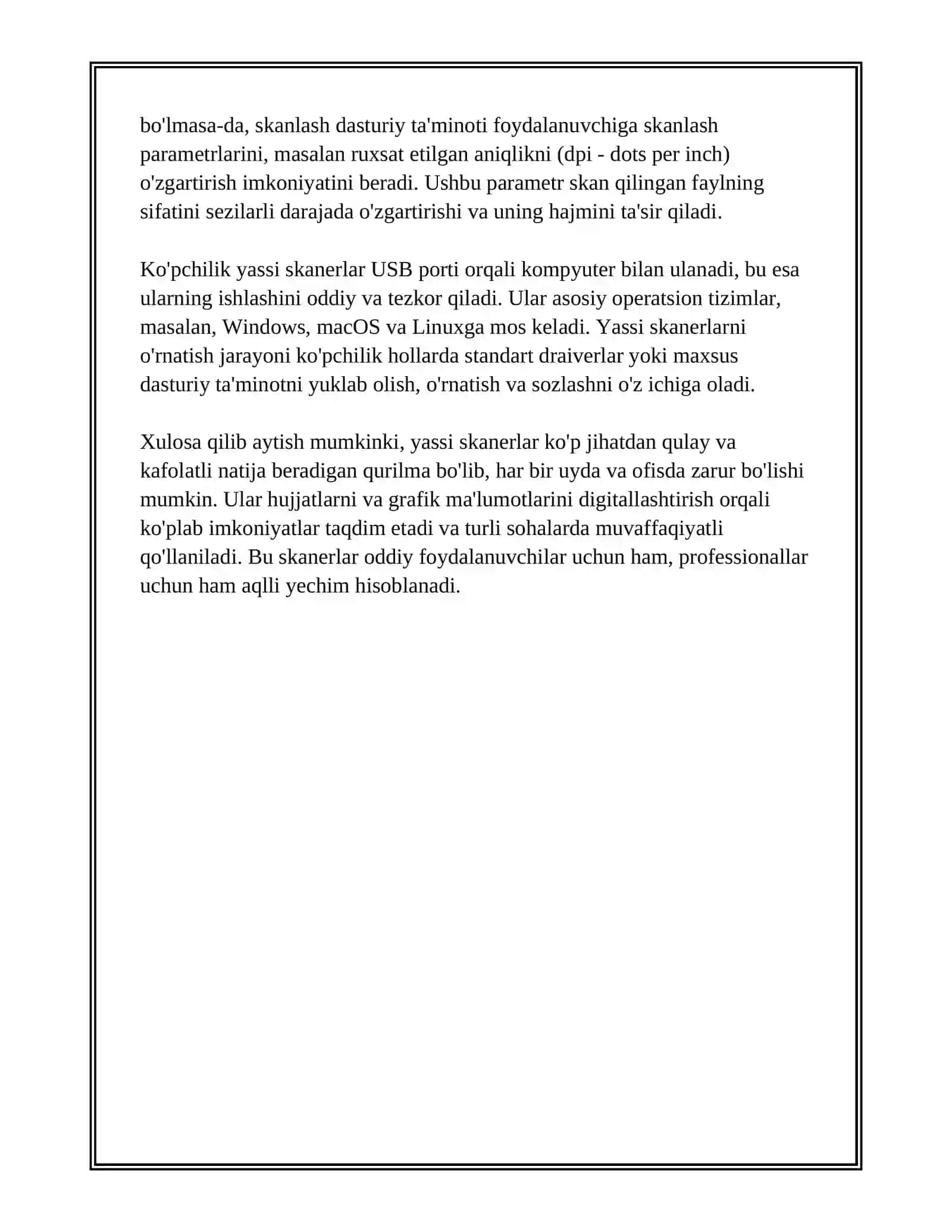 Yassi (flatbed) skanerlar va ularning ishlash printsipi 4