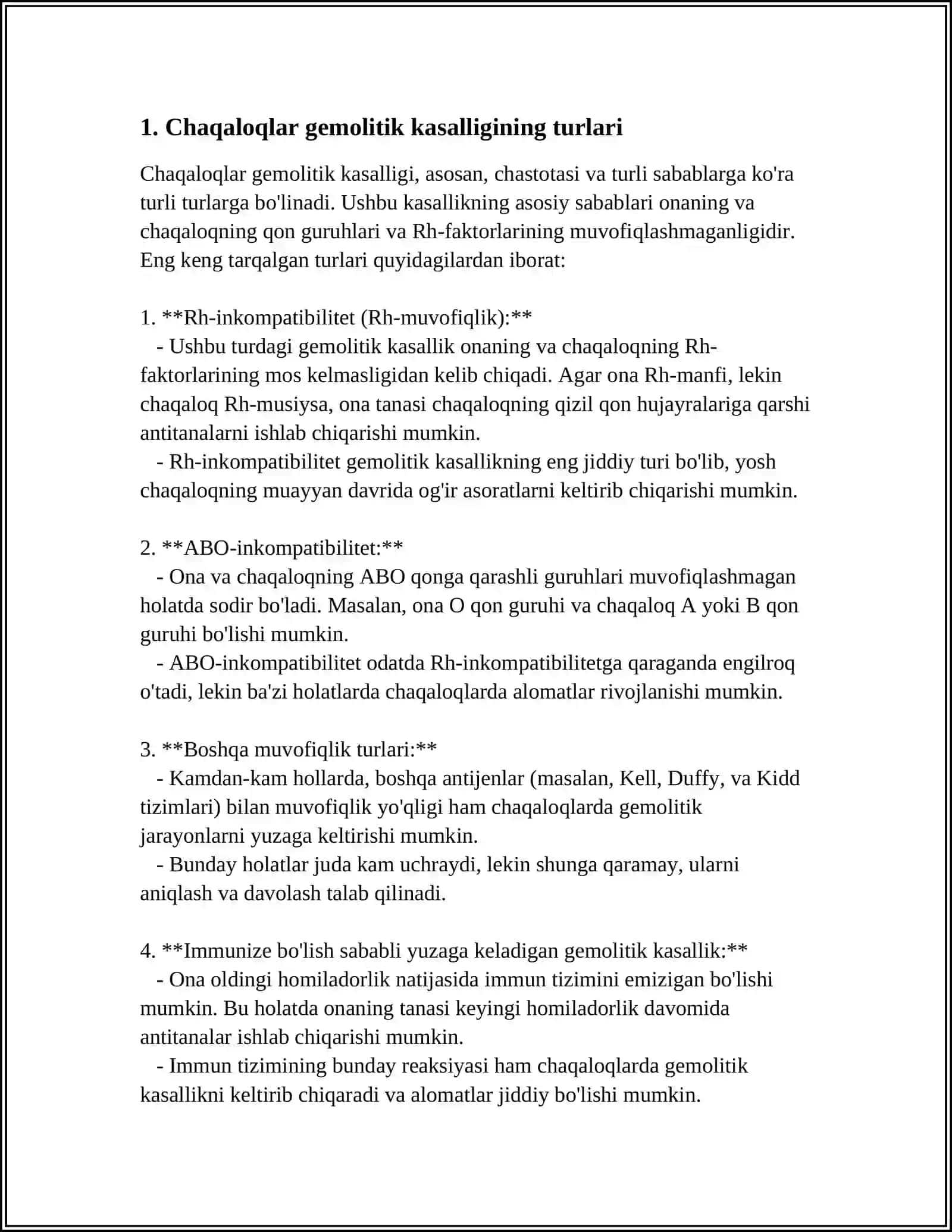 Chaqaloqlar gemolitik kasalligi 4