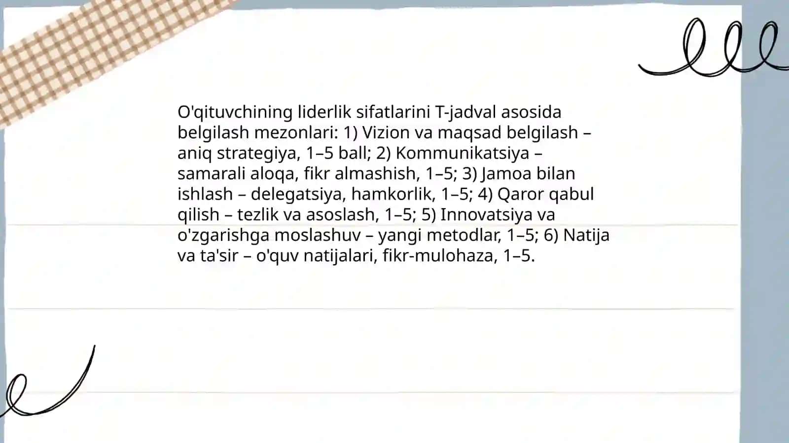 T-jadvali tasniflash 4