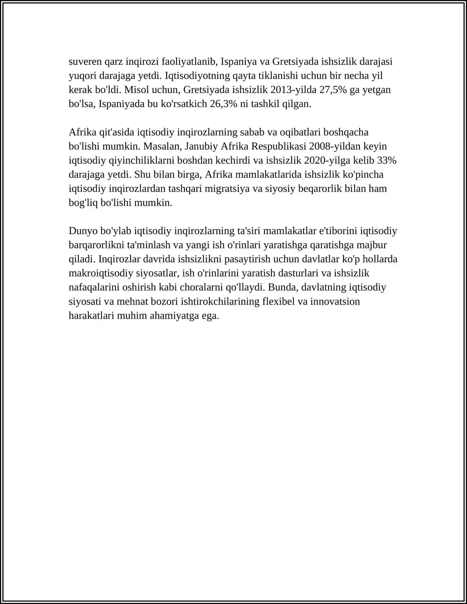 ISHSIZLIKNI KELIB CHIQISH SABABLARI VA NAMAYON BÓLISH SHAKILLARI 4