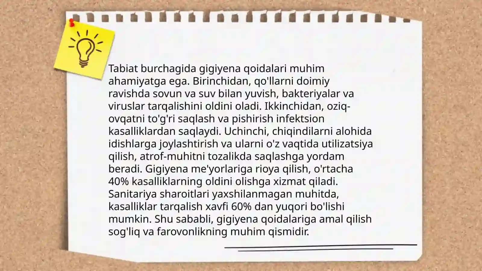 Tabiat burchagini tashkil etish 4