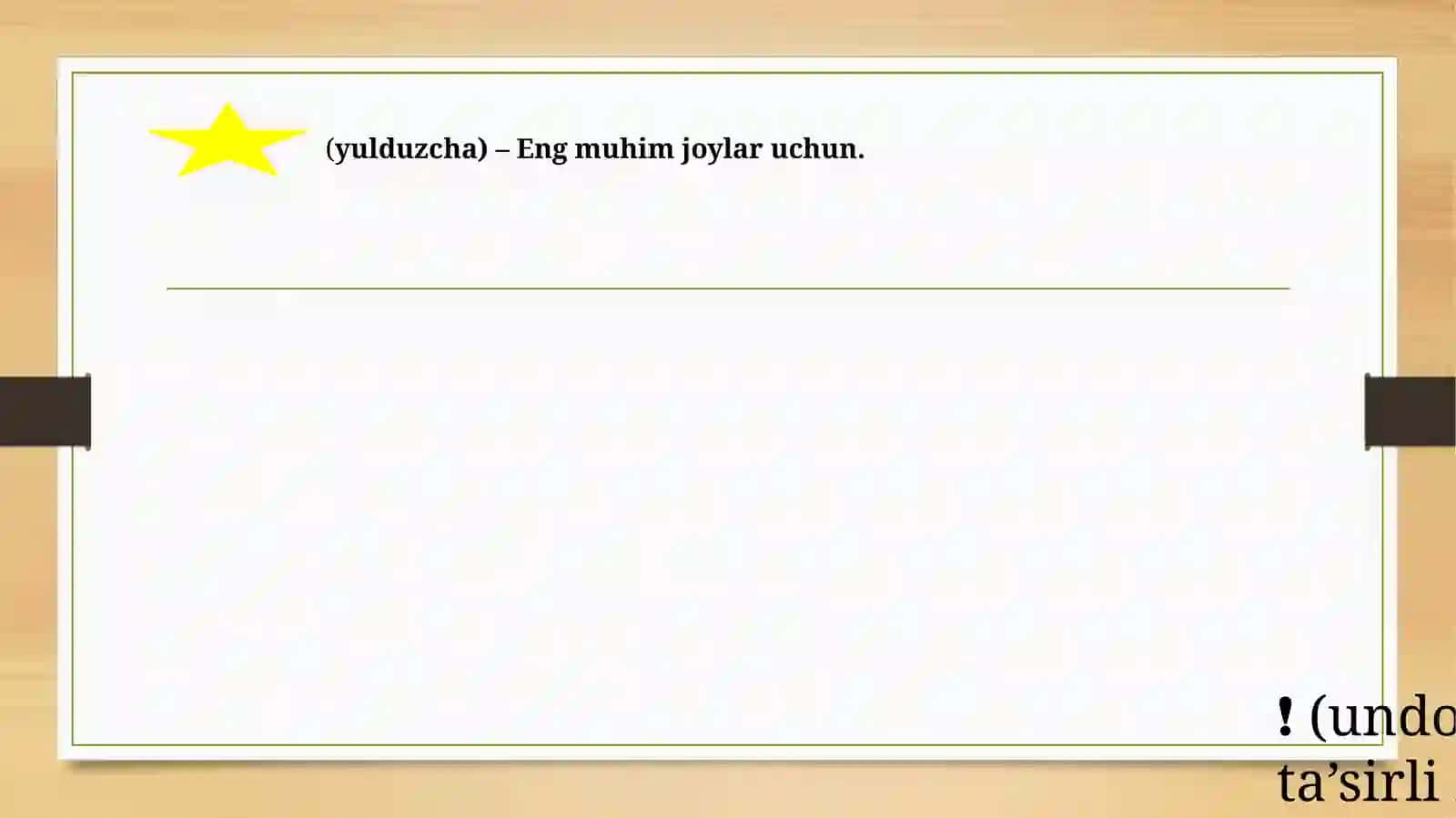 BELGI QUYIB OʻQISH USULI 4