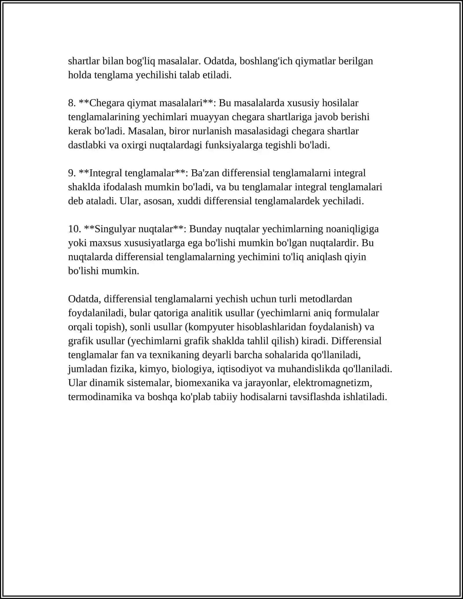 DIFFERENSIAL TENGLAMALAR 4