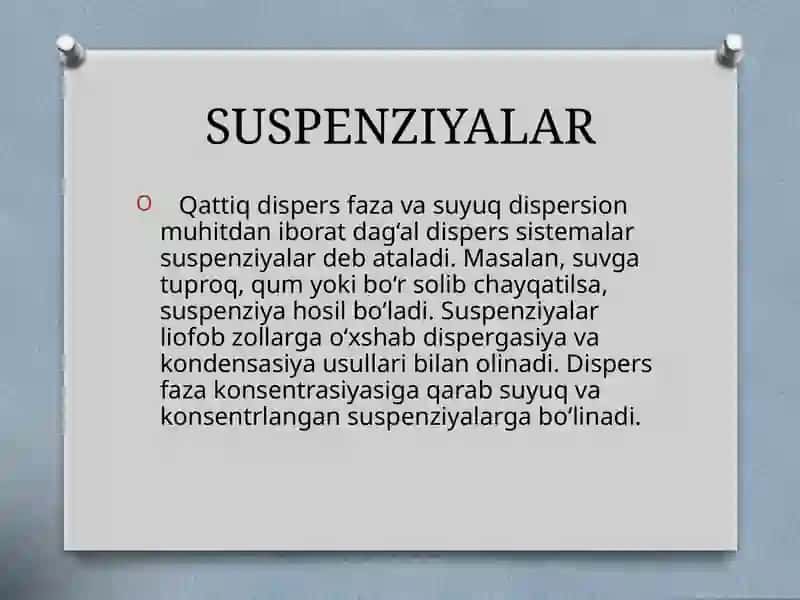 Mikrogeterogen dispers sistemalar.Yuqori molekulali birikmalar va ularning xossalari 4