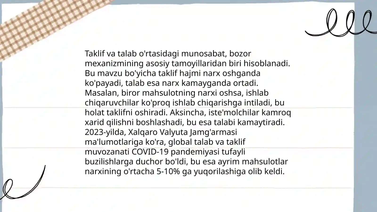 Bozor muvozanati 4