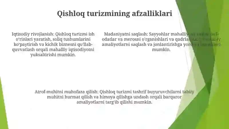 Xorijda Qishloq Turizmini Rivojlantirish 4