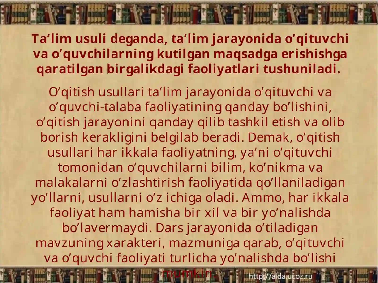 Ta‘lim usullari 4