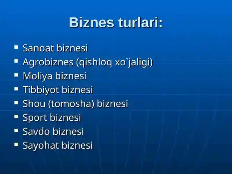 Tadbirkorlik faoliyati 4