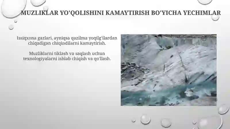 Muzliklarning erishi 4