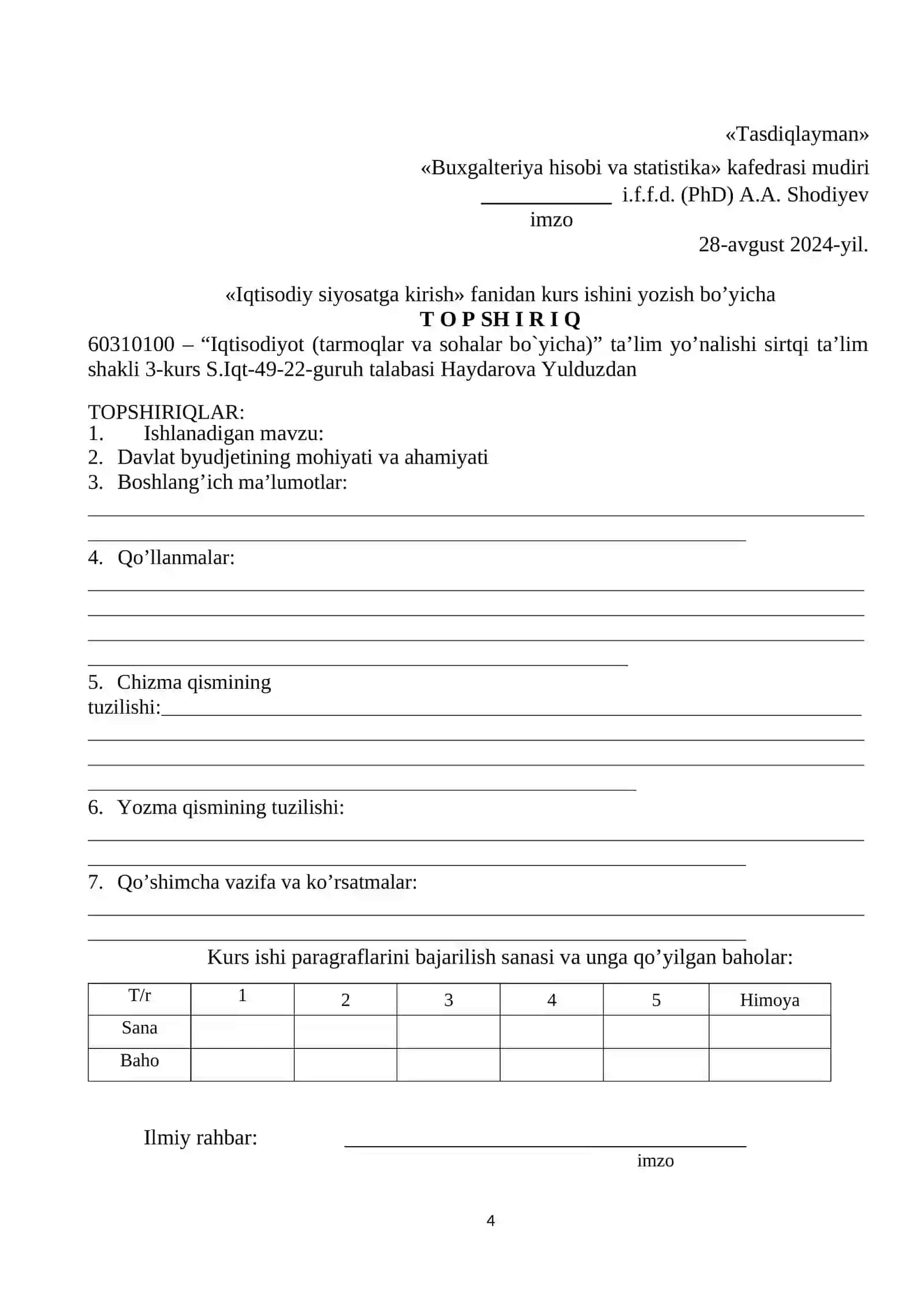 Davlat byudjetining mohiyati va ahamiyati 4