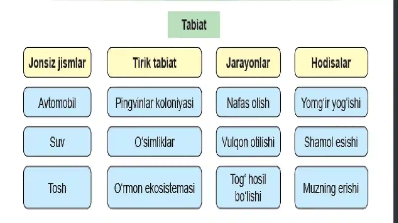 TABIIY FANLARNING TADQIQOT OBYEKTI 4