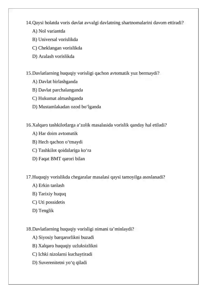 Davlatlarning huquqiy vorisligi 4