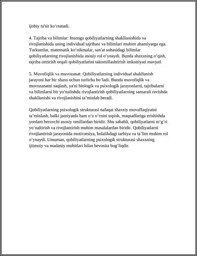 QOBILIYATLARNING PSIXOLOGIK STRUKTURASI 4