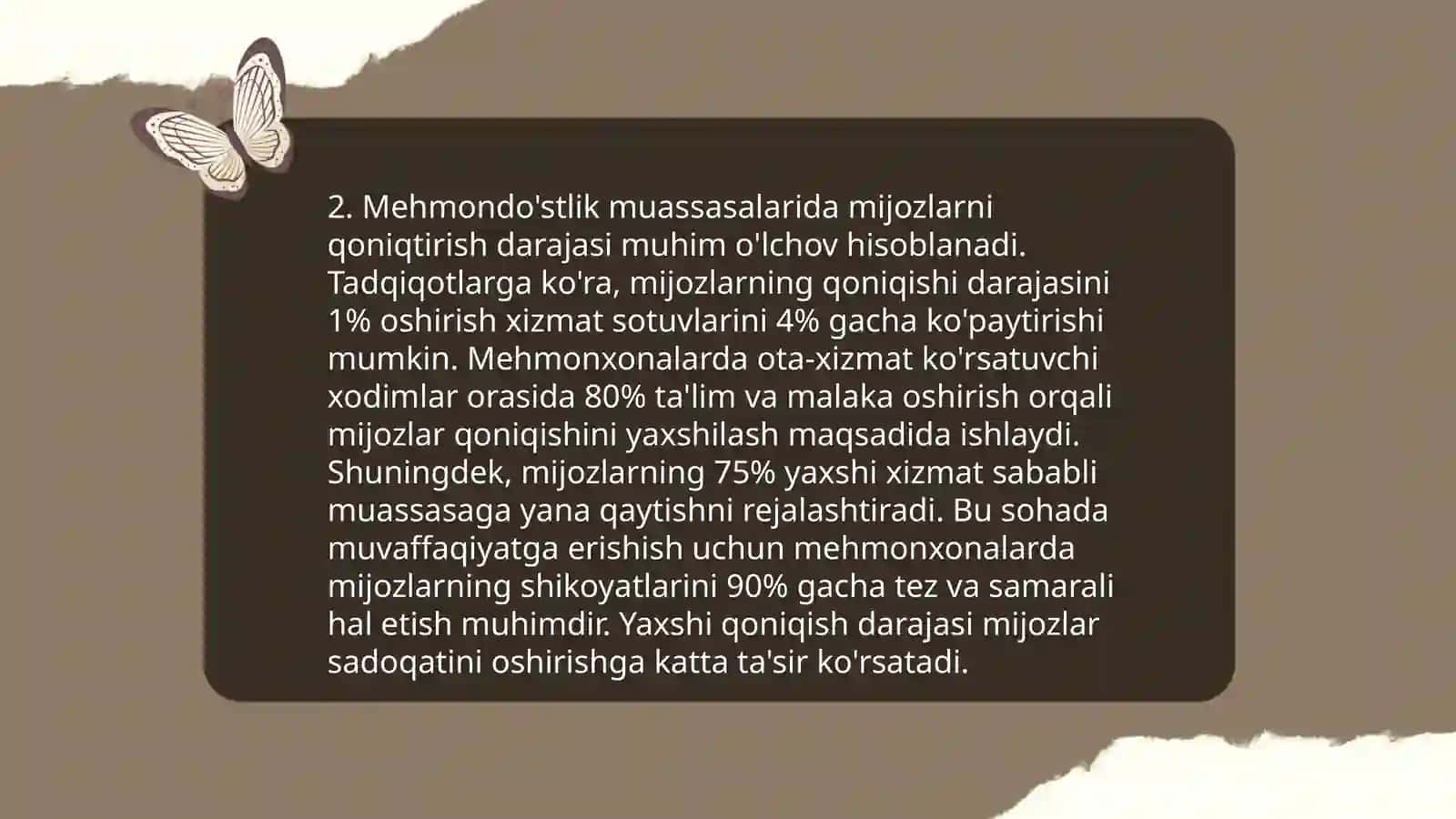 Mehmondo'stlik industriyasida sifat tushunchasi 4