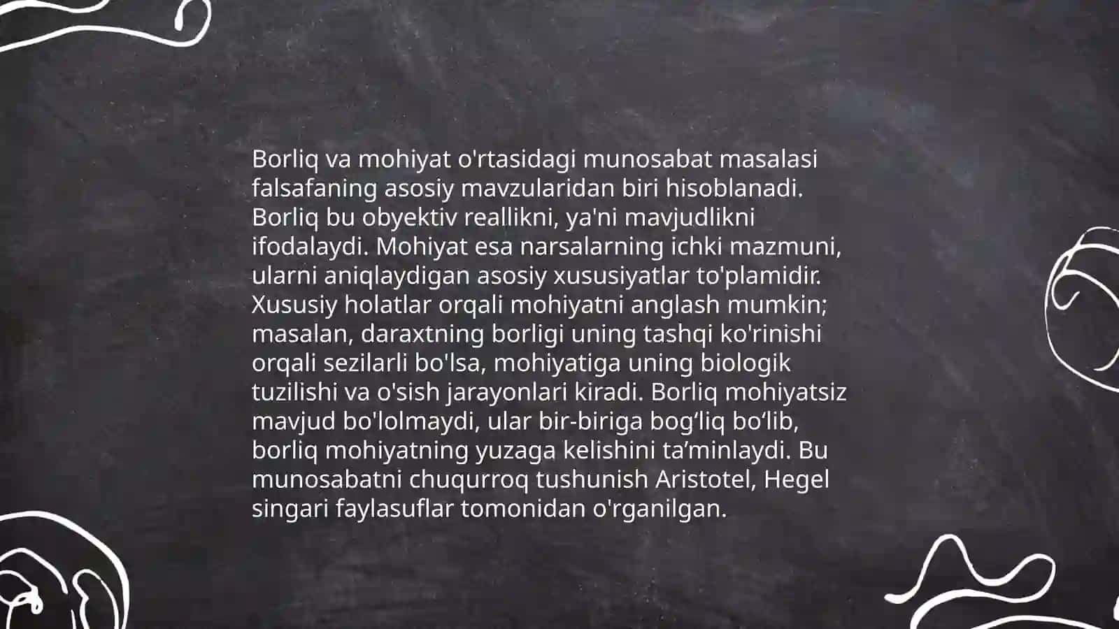 Ontologiya va borliq tasniflari 4