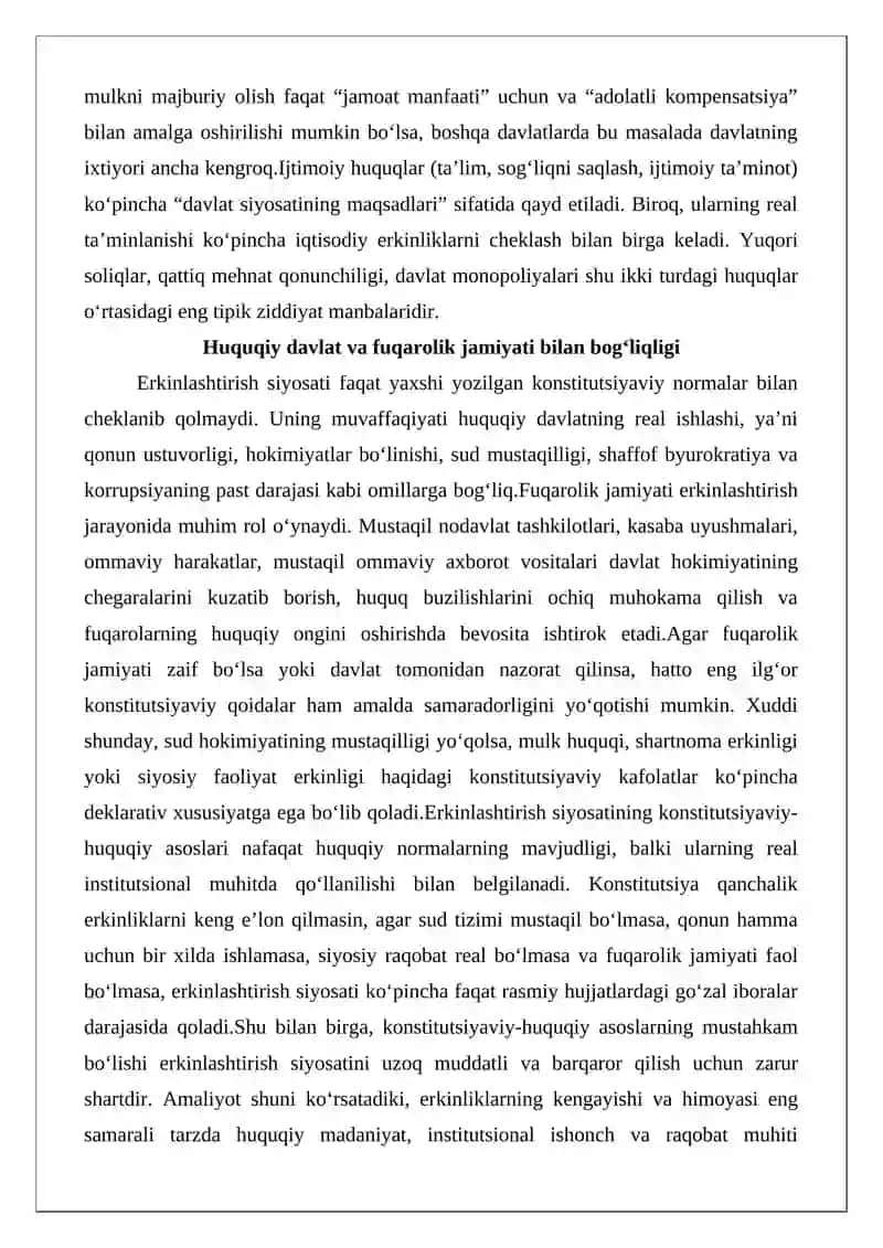 Istiqbol siyosatida erkinlashtirish 4