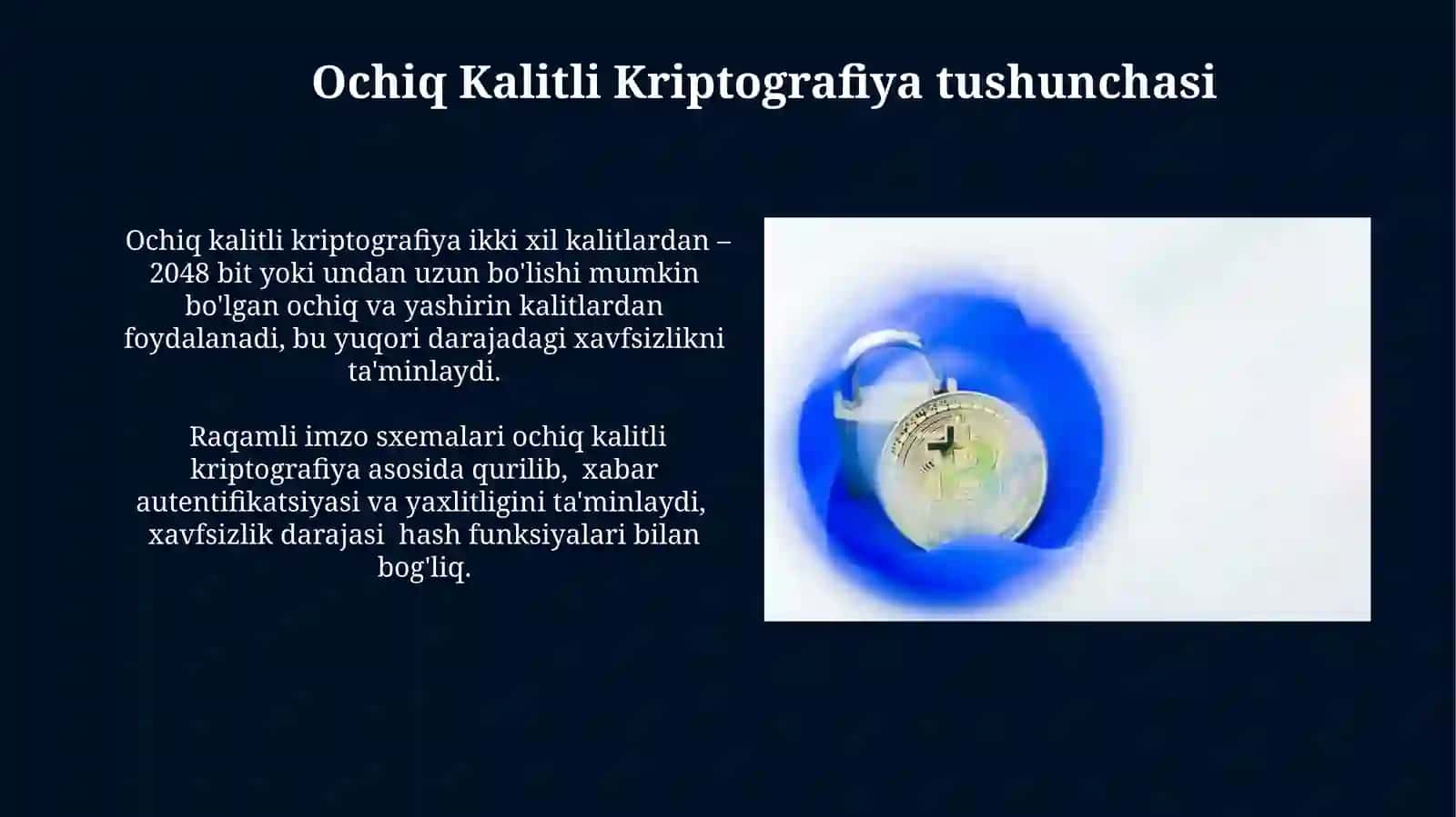Ochiq kalit kriptosistemasi konsepsiyasi 4