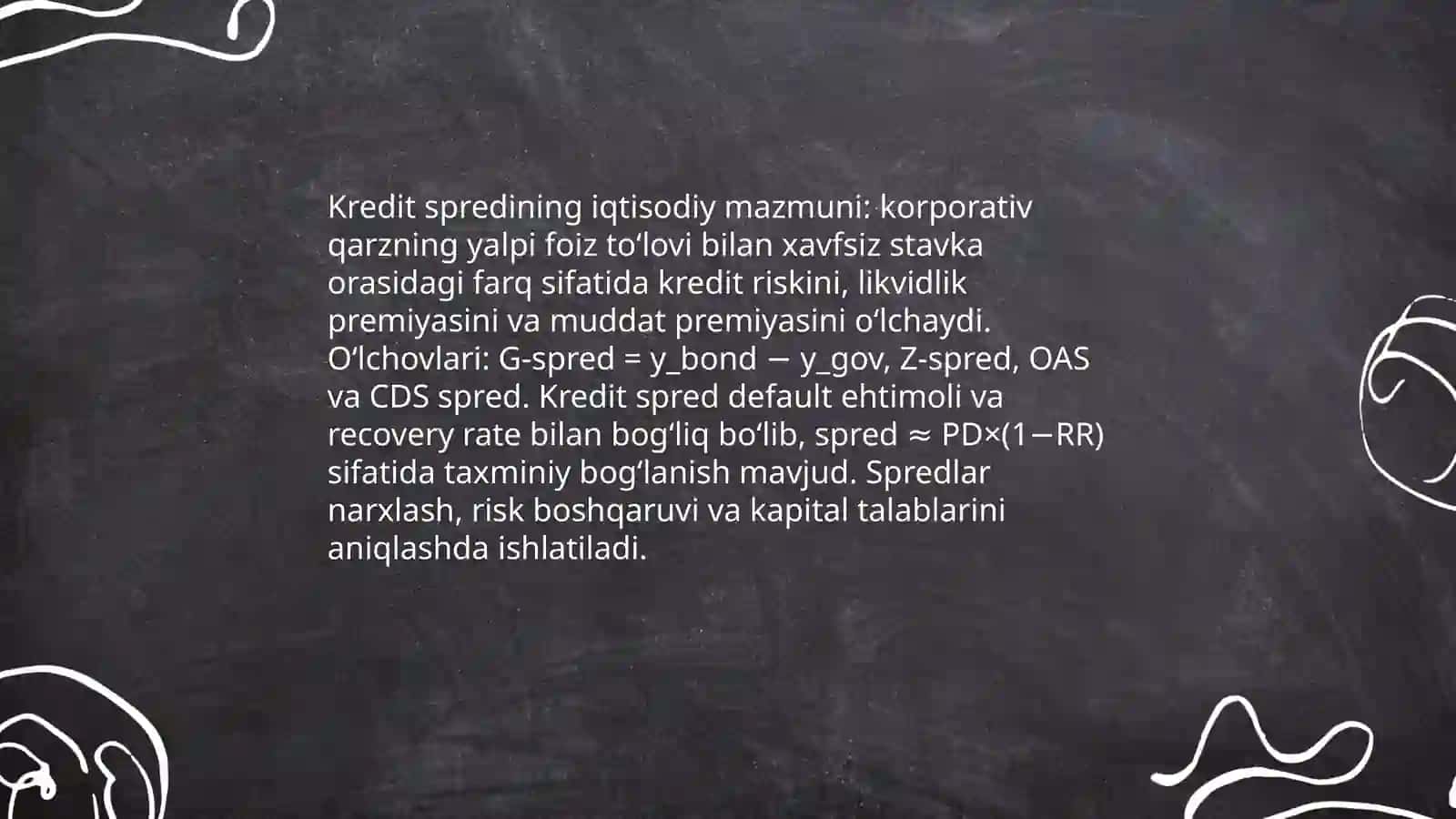 Korporativ kredit risklari va spredlar 4