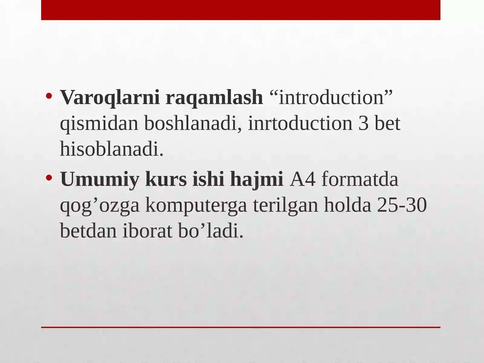 KURS ISHIYO’RIQNOMASI 4