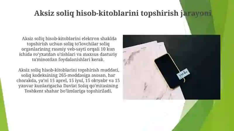 Aksizsolig'ibo'yichahisob-kitoblarnitaqdimetishjarayoni 4