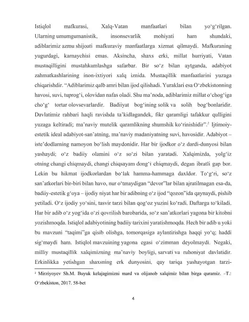 Adabiyotshunoslik Nazariyasi Kurs ishi 4