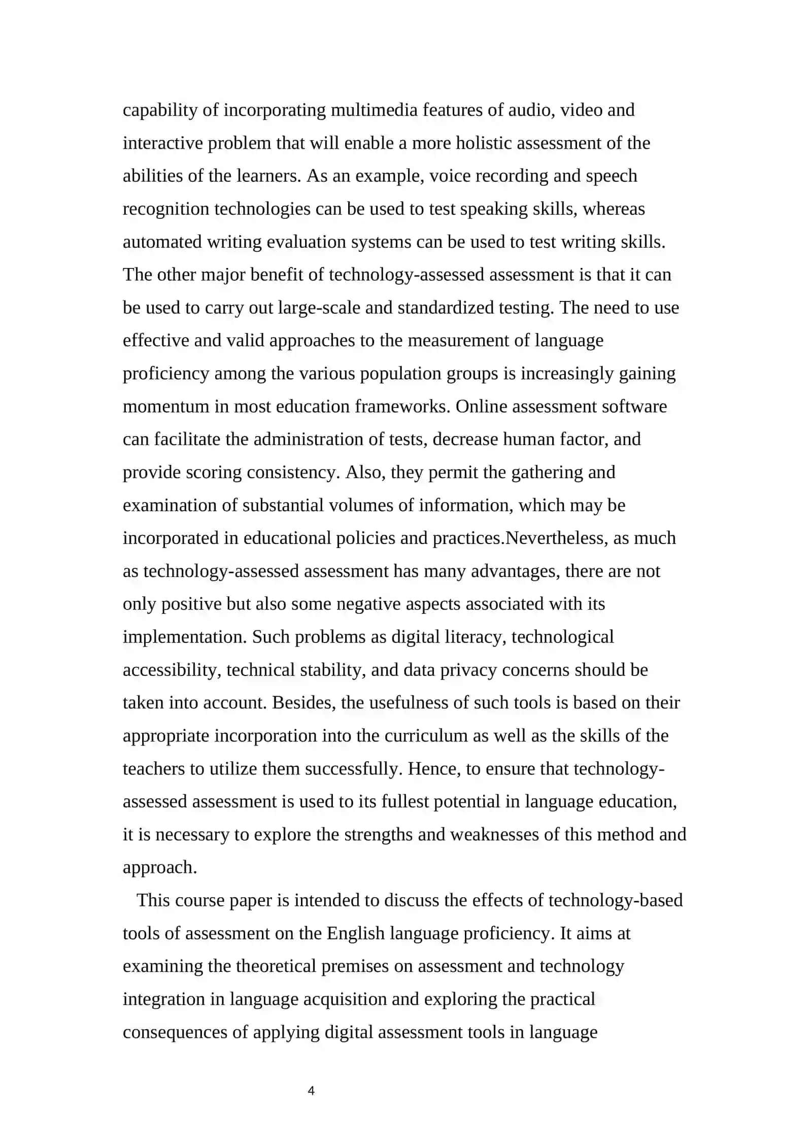 THE IMPACT OF TECHNOLOGY- ASSISTED ASSESSMENT TOOLS ON ENGLISH LANGUAGE PROFICIENCY 4