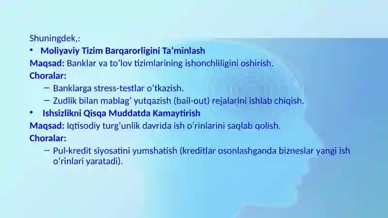Monetar siyosatning maqsadli ko‘rsatkichlari 4