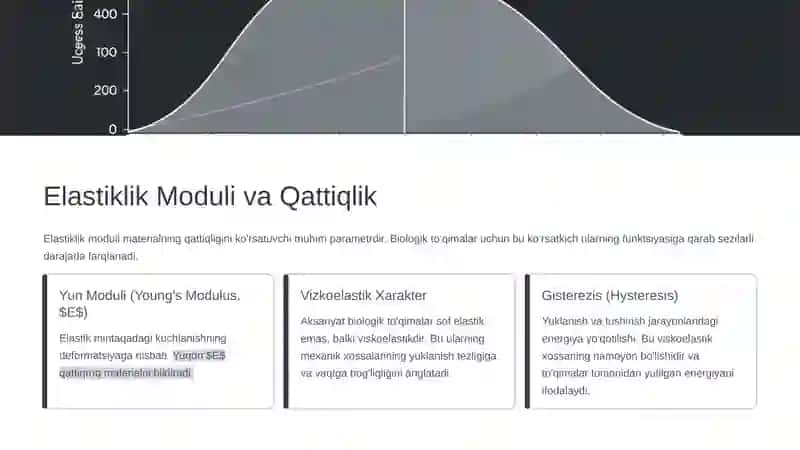 Biologik To'qimalarning Mexanik Xossalari: Biomekanika Asoslari 4