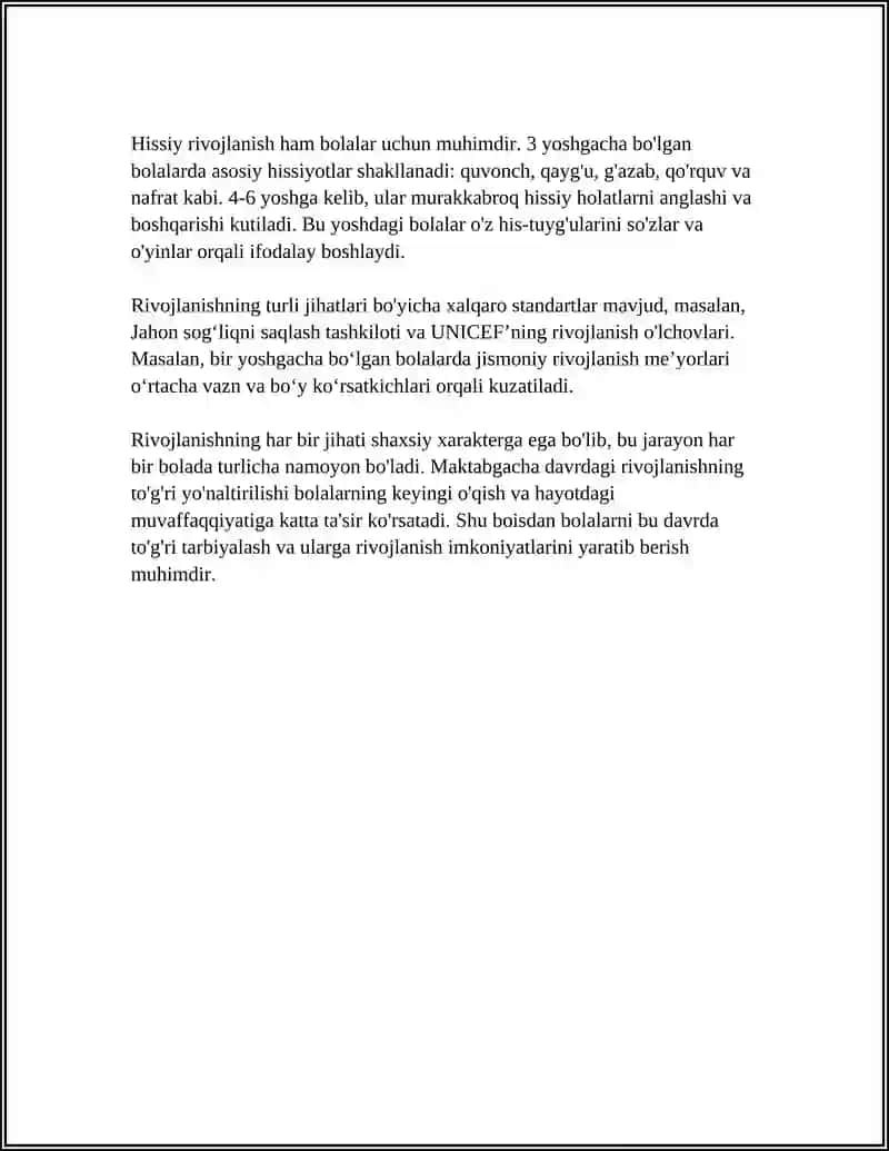 MAKTABGACHA TALIM BOLALAR BILAN ISHLASH 4